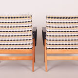 Pair of restored Czech Midcentury Armchairs, Tatra Pravenec, 1950s