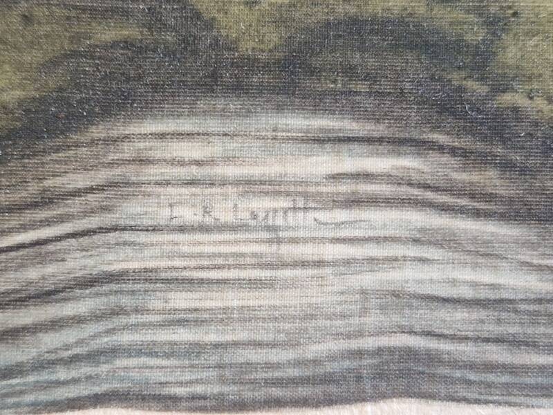La Roche Laffitte (Born in 1943) - Watercolour drawing on silk Wolf trap