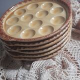 6 dishes/plates with snails, Gien factory