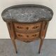 Louis XV style kidney chest of drawers Marble top with brass gallery 20th century