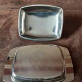 Vintage metal butter dish