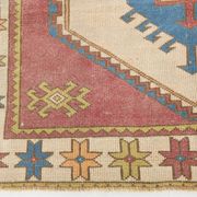 4x6 Burgundy & Blue Oriental Vintage Rug, 132x190Cm