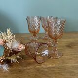 6 Rosaline twisted liqueur glasses