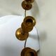 Wooden and brass chandelier