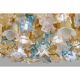 Decorative Gold Murano Glass Flush Mount with Floral Motif by Simoeng