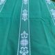 Artiga tablecloth and 6 napkins, Basque linen, green with white embroidery