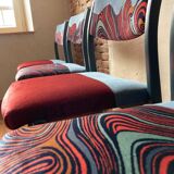 Set of 4 self-chairs with sled base
