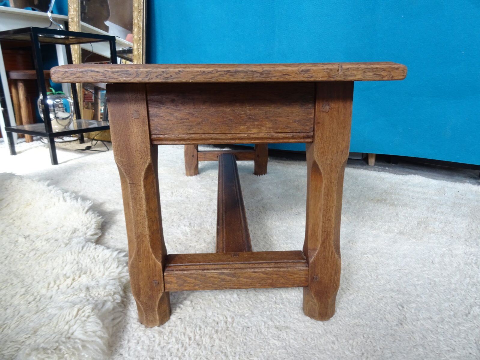 Solid oak farmhouse coffee table