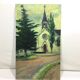 R. Rodrigue - Oil On Canvas “Protestant Church of Vésinet”