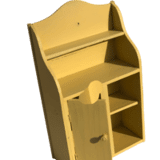 Wooden wall cabinet shelf