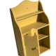 Wooden wall cabinet shelf
