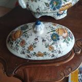 Hubert Bequet earthenware tureen signed