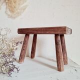 Mini wooden farmhouse bench