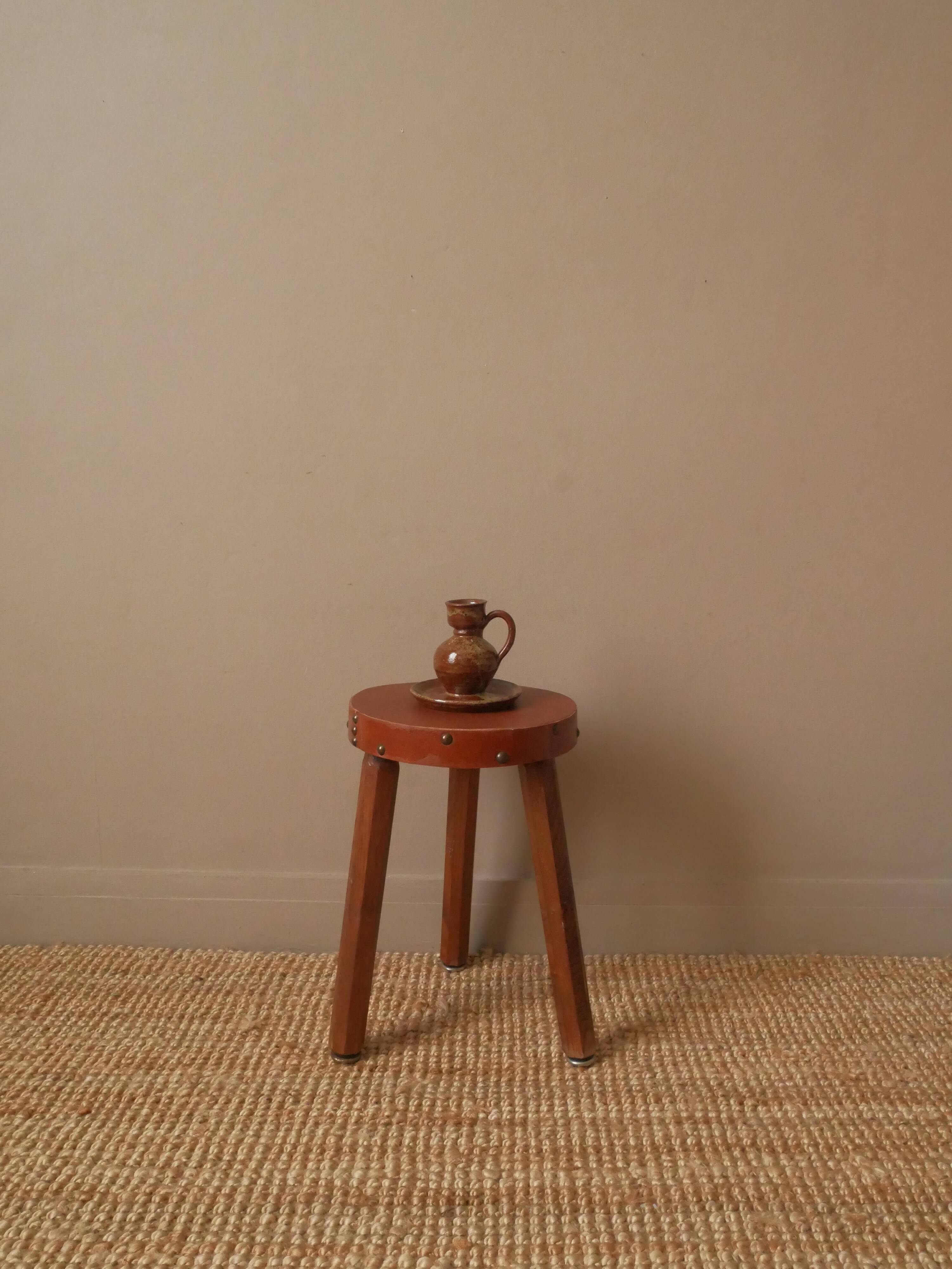 Soliflore candle holder in vintage stoneware ceramic handmade pottery Scandinavian country spirit