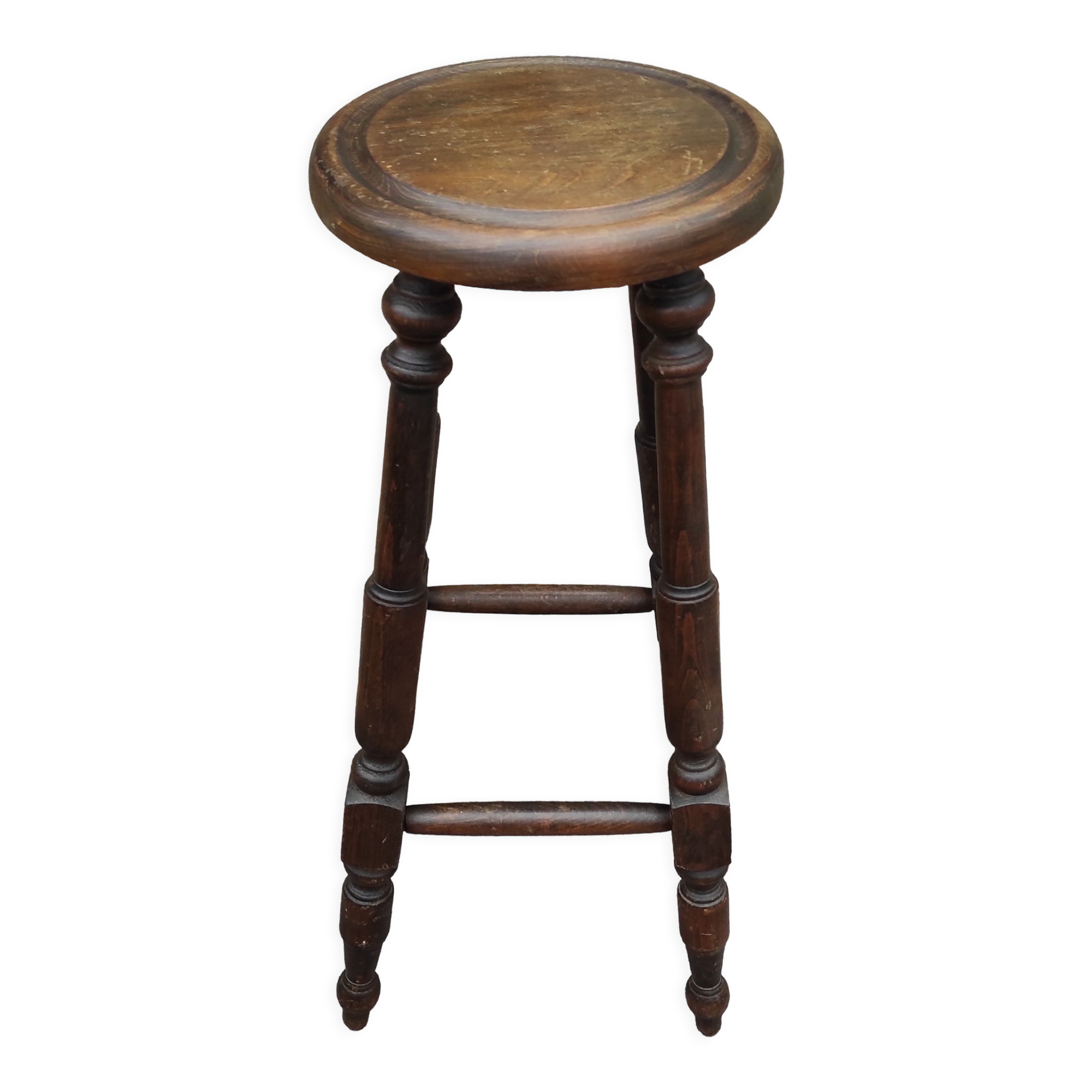 Antique bar wooden stool