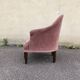 Pink velvet convertible armchair