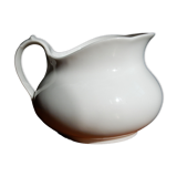 White ceramic water pitcher broc pot