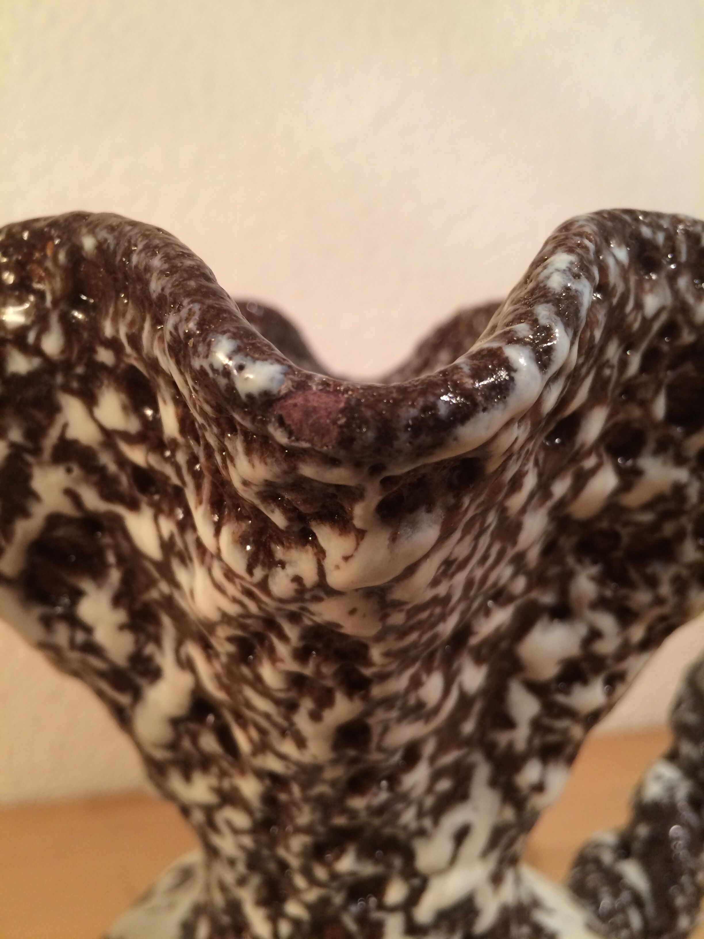 Marius Giuge vase in Vallauris, fat lava ceramic