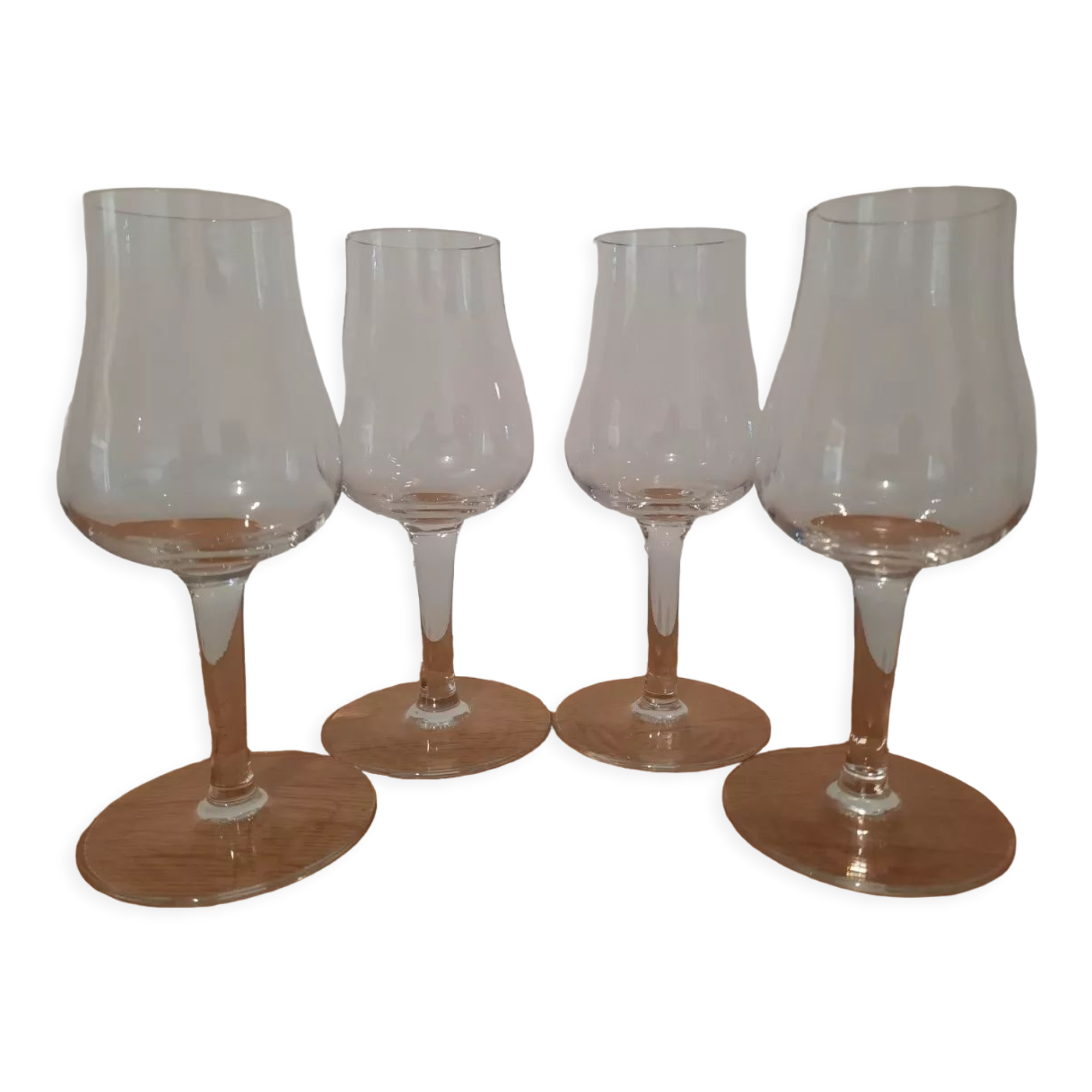 Set of 4 cognac glasses