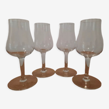 Set of 4 cognac glasses