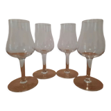 Set of 4 cognac glasses