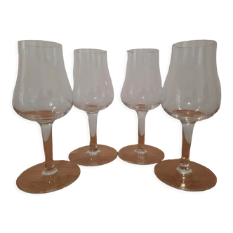 Set of 4 cognac glasses