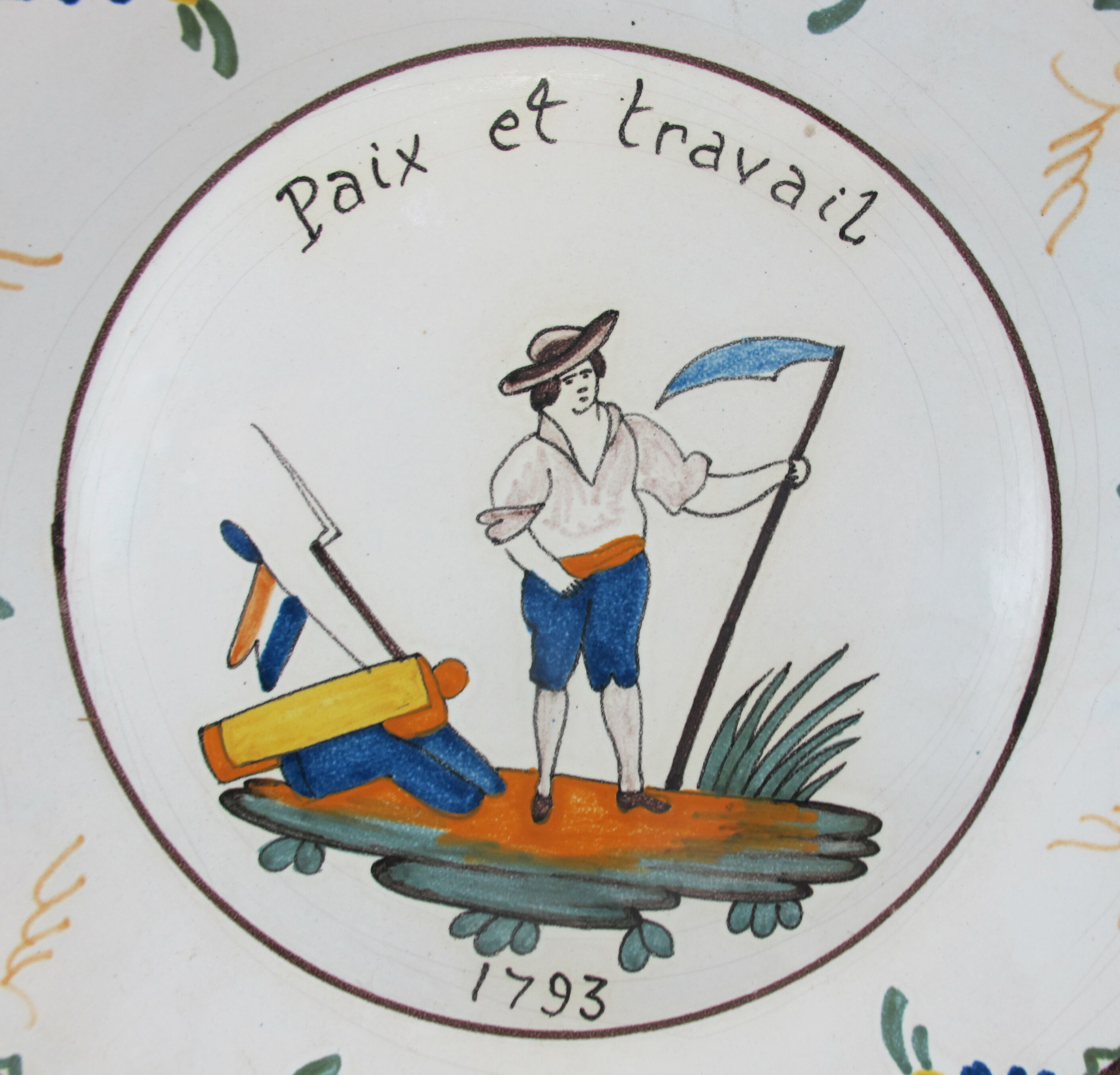 Earthenware plate nevers n°2