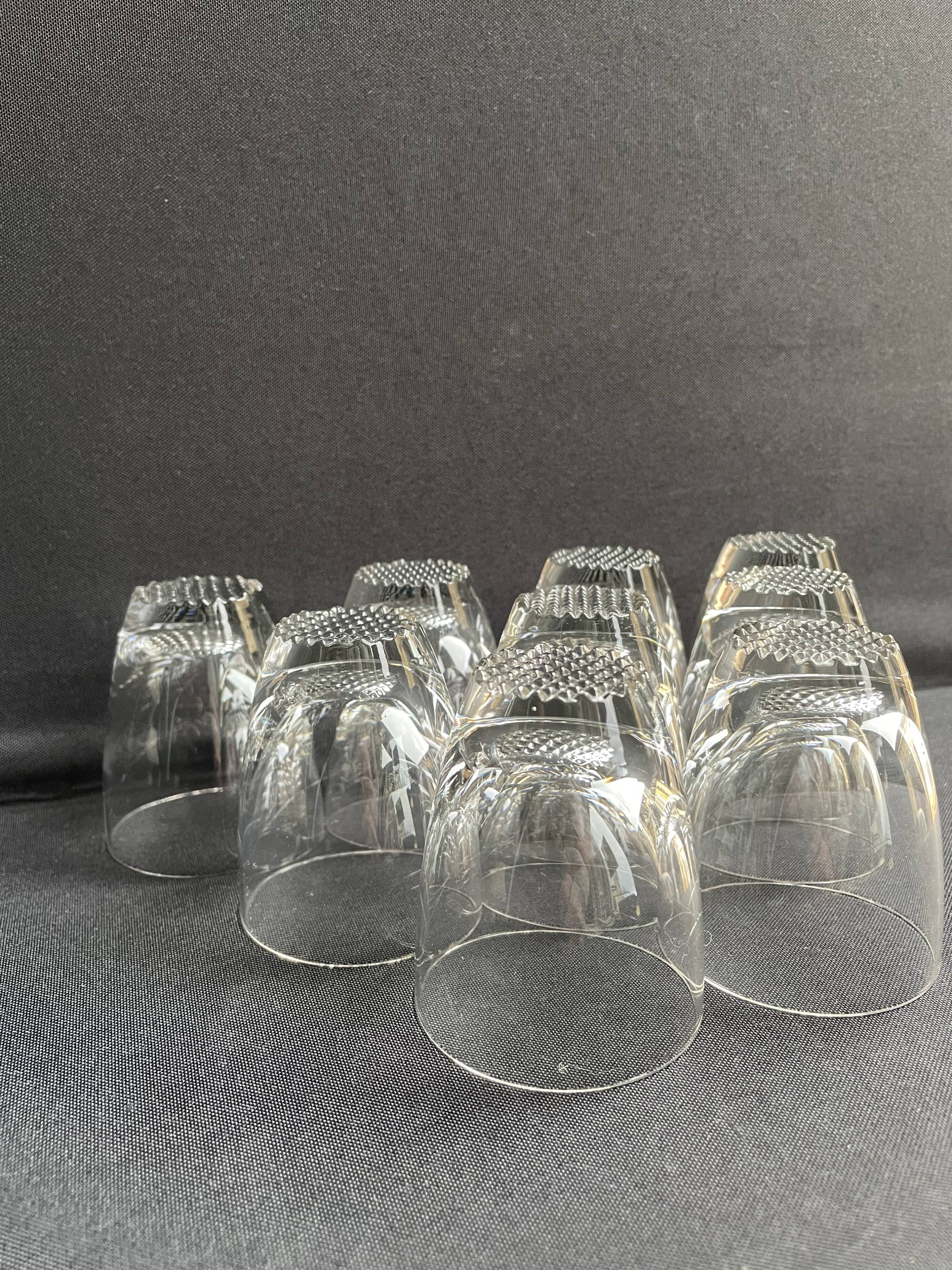 Large glasses (9) - Mid-century modern - Crystal