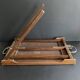 Folding table top in wood and tuya burl, 1930/40, brand "Platotable"