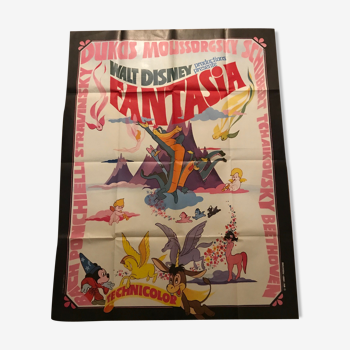 Affiche vintage Disney fantasia 120 X 160 cm belles couleurs  imp Saint MARTIN