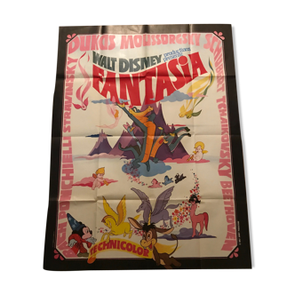 Affiche vintage Disney fantasia 120 X 160 cm belles couleurs  imp Saint MARTIN