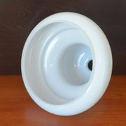 Vintage White Glass Pendant Shade, Large Glossy Glass Lampshade, 1970s–80s Yugoslavia, Diy Lighting