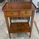 Table d’appoint 2 tiroirs merisier 1950
