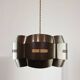 Vintage Italian Metal and Opaline Glass Pendant Lamp, 70s