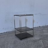 Max Sauze side table (Glass and Steel) Editions Isocèle