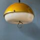 Mid-Century gold glitter suspension - Space Age pendant lamp - metallic moon light fixture