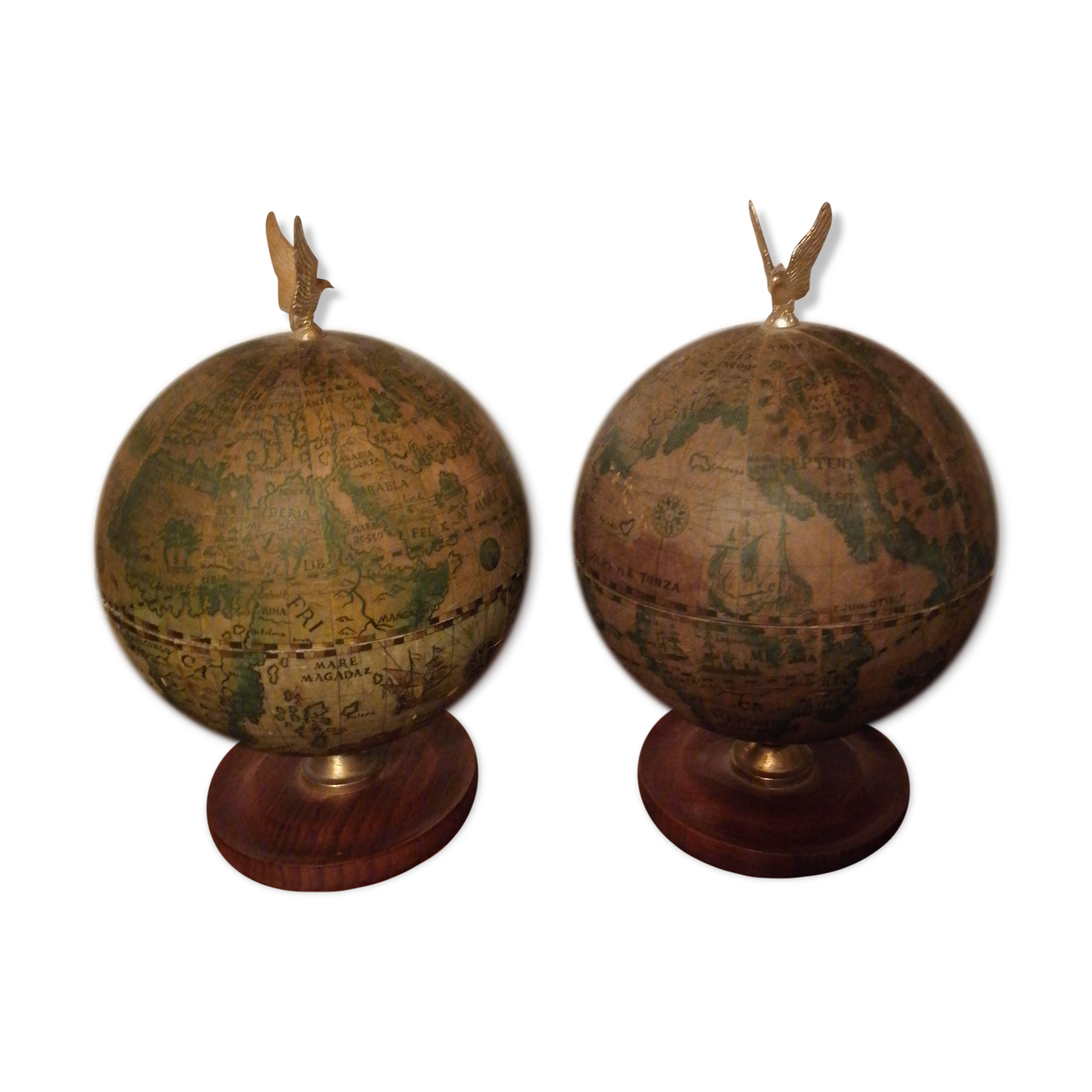 Lot 2 mini bars ice globes to pose 1960 1970