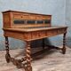 Stepped office renaissance notary in oak with blond patina around 1850