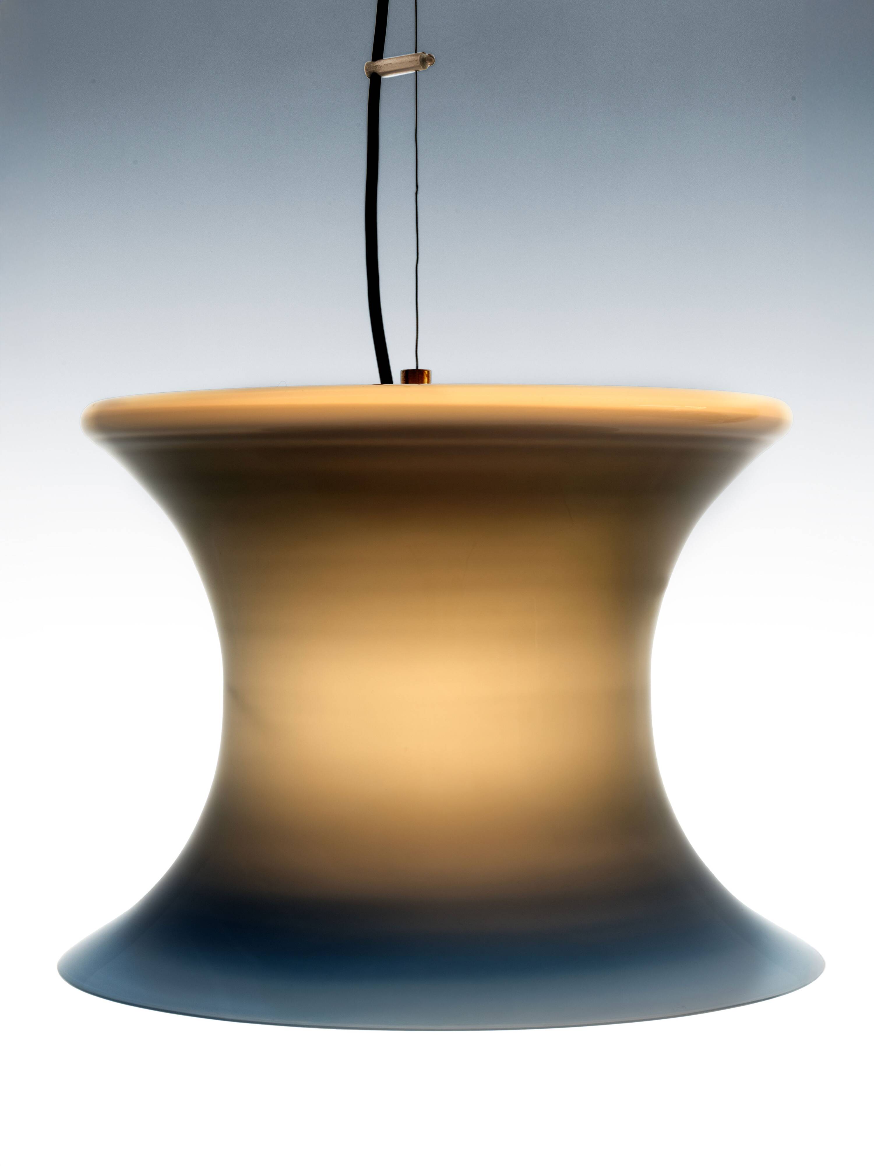 Opaline pendant lamp - Murano glass - Luciano Vistosi