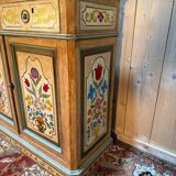 Louis Philippe style sideboard in painted wood and faux marble