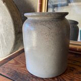Gray stoneware pot