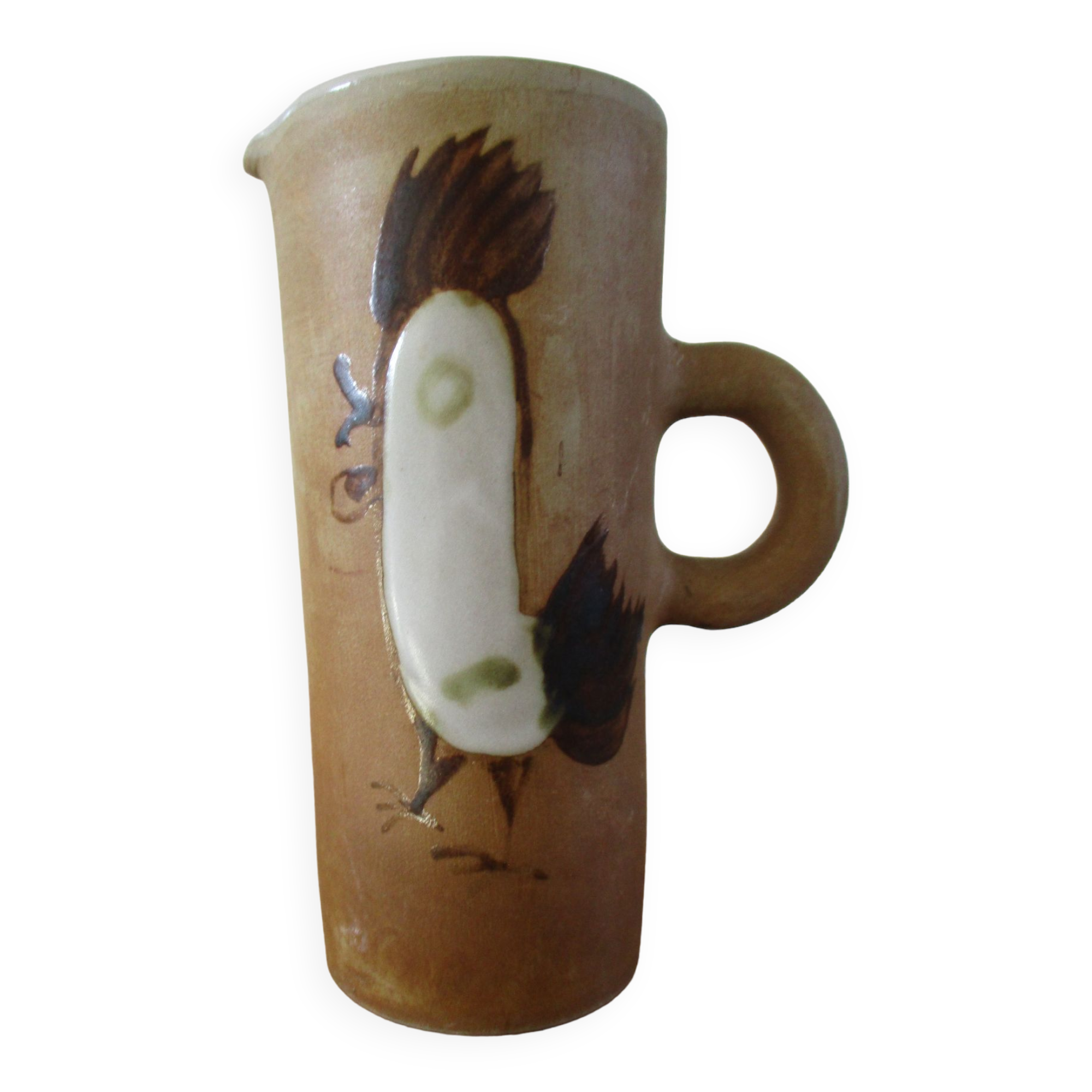 Ceramic jug jug decanter signed La Colombe 70s