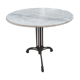 Table ronde de bistrot en fonte et marbre