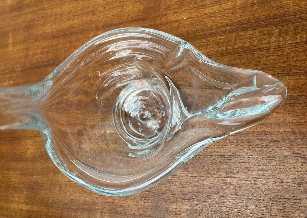 Vintage Glass Swan-Shaped Vase