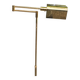 Italian floor lamp in gilded brass with swing arm