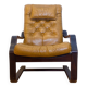 Danish Colored Leather Armchair, 1970s