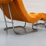 Fauteuil et repose-pieds Dux Formula années 1970