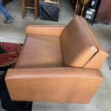Fauteuil chauffeuse skaï 60’s