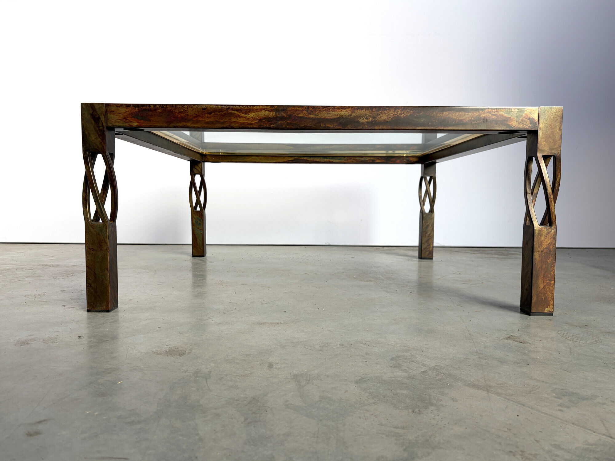 Vintage steel coffee table, 1980s