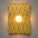Golden yellow ceramic wall light